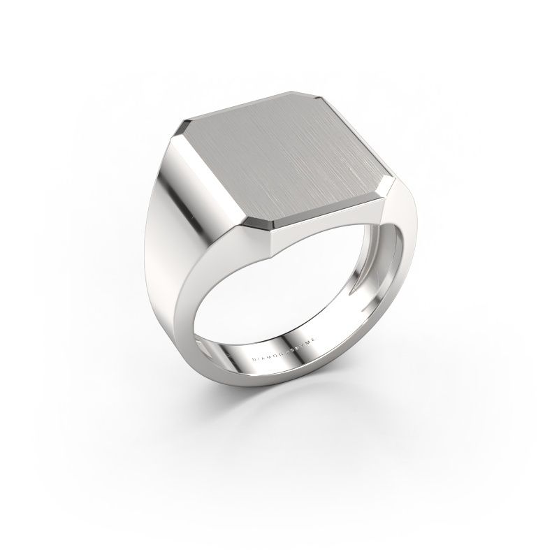 Zegelring Abel 4 light 585 witgoud