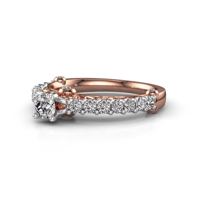 Afbeelding van Verlovingsring Shaunda<br/>585 rosé goud<br/>Diamant 0.75 crt