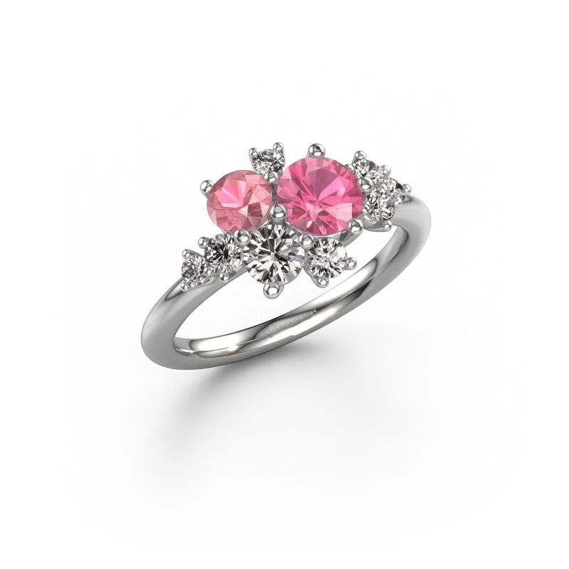 Ring Veronica 585 white gold pink sapphire 5.4 mm