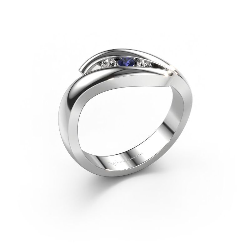 Ring Ilene 585 Weißgold Saphir 2.4 mm