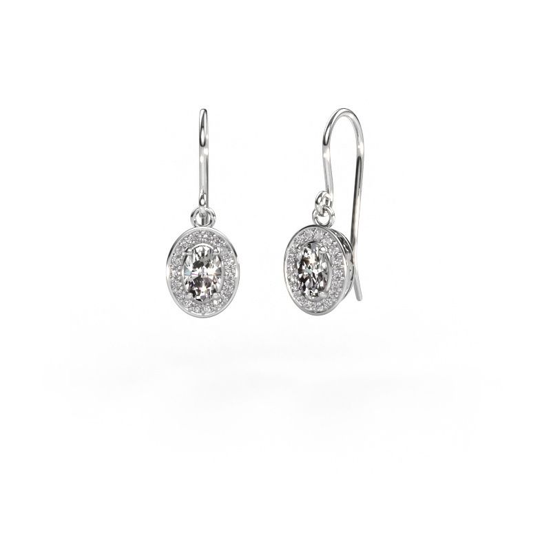 Drop earrings Latesha 950 platinum diamond 1.041 crt