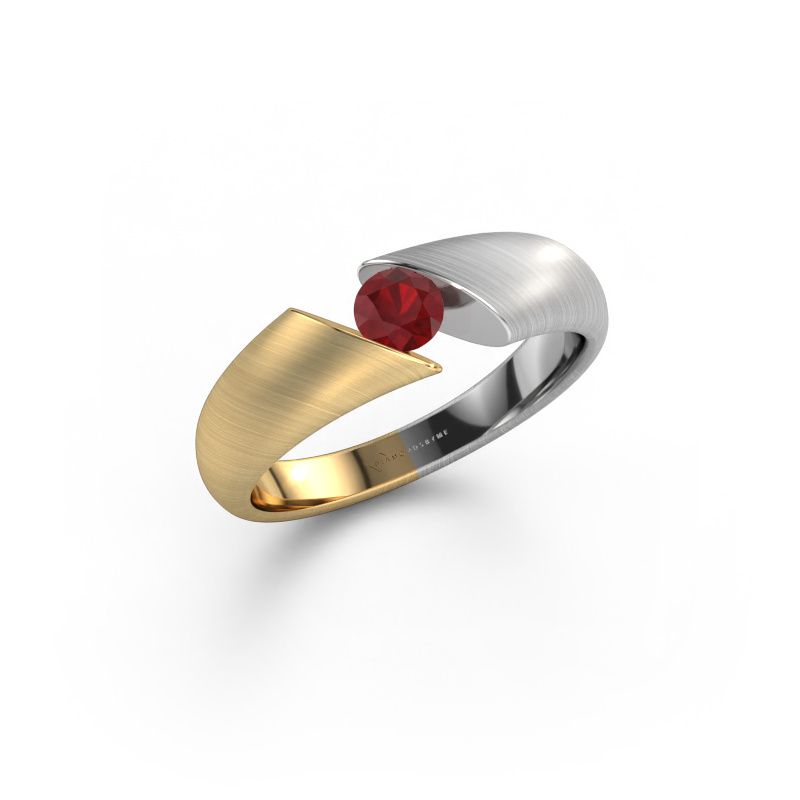 Bague de fiançailles Hojalien 1 585 or jaune rubis 4 mm