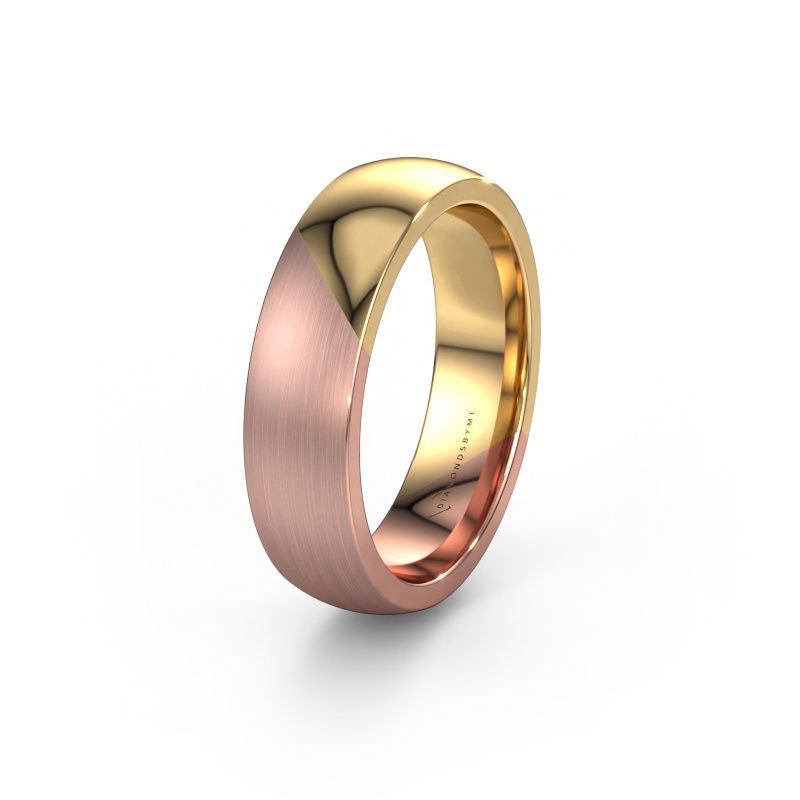Trouwring WH2007M 585 rosé goud ±6x2 mm