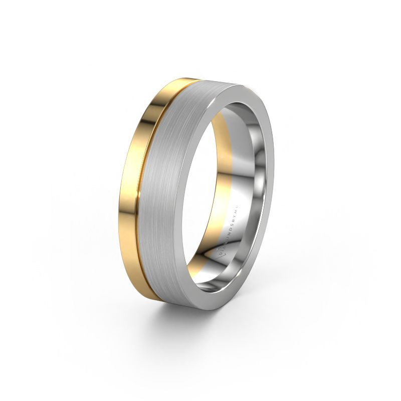 Wedding ring WH0327M16B 585 white gold ±0.24x0.08 in