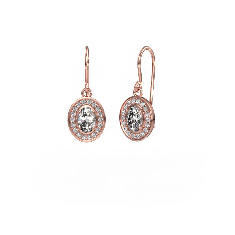 Drop earrings Layne 1 585 rose gold lab grown diamond 1.56 crt