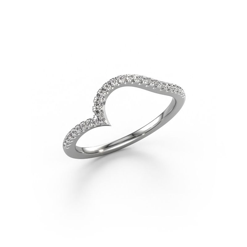 Vorsteckring SR0633-1 585 Weißgold Diamant 0.18 crt