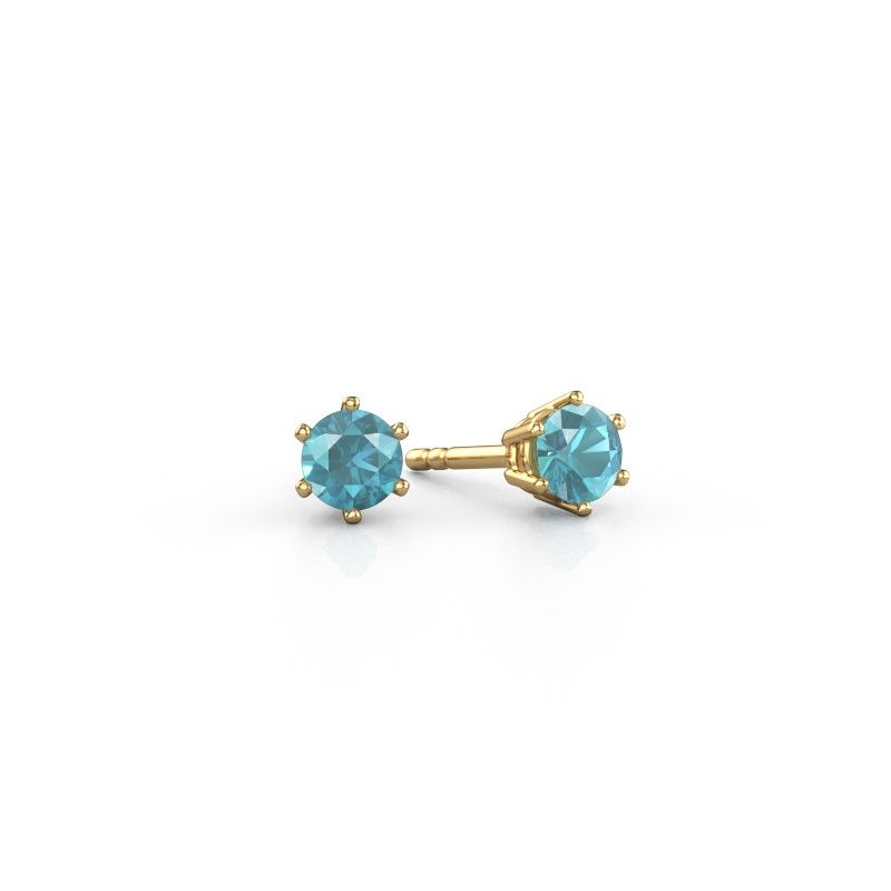 Ohrringe Fay 585 Gold Blau Topas 4.2 mm