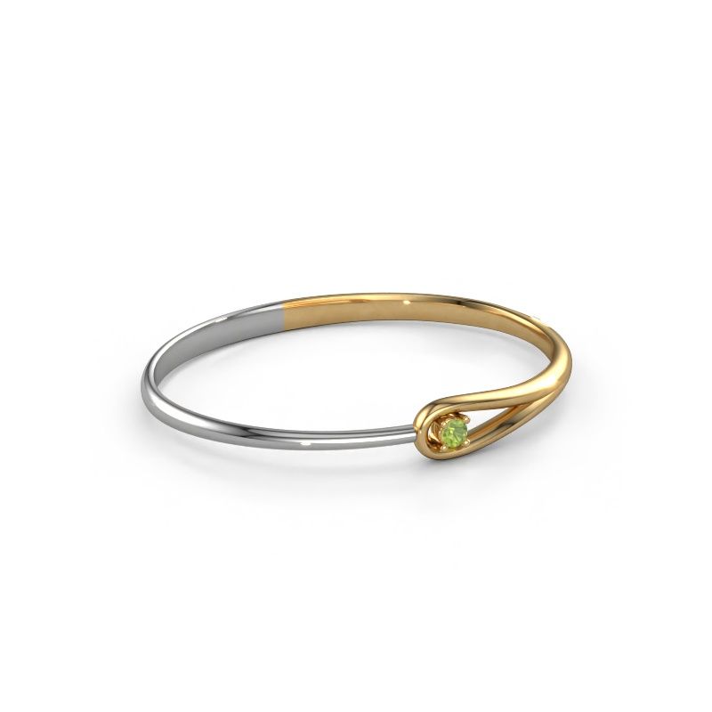 Bangle Zara 585 gold peridot 4 mm