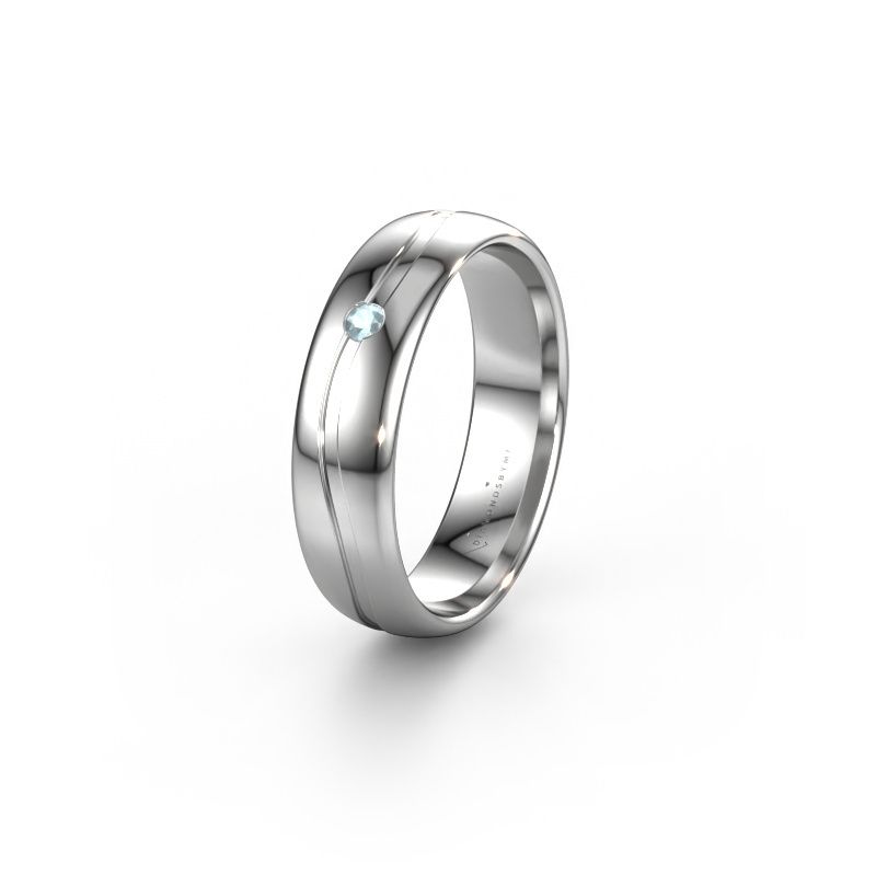 Ehering WH0905L35X 950 Platin Aquamarin ±5x1.7 mm