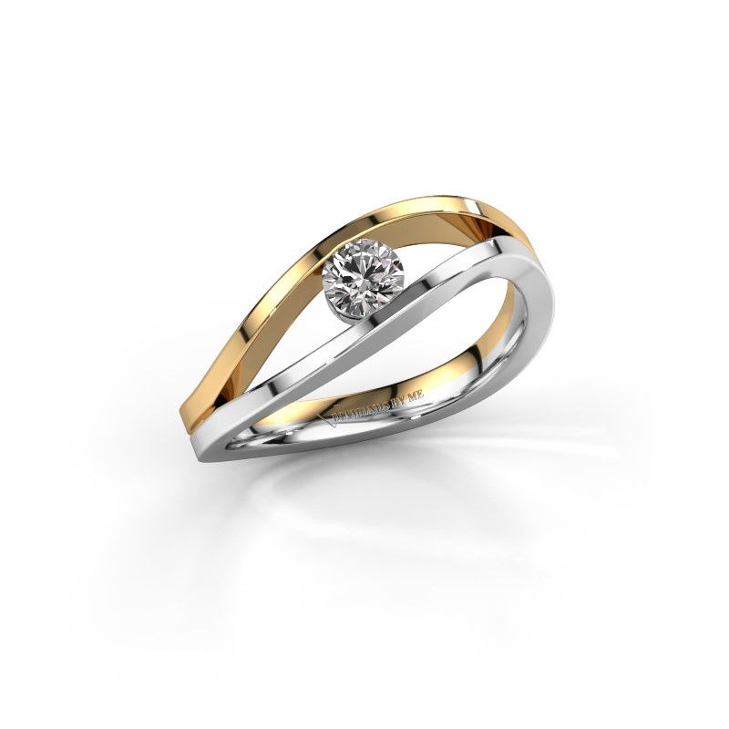 Bild von Ring Sigrid 1<br/>585 Weißgold<br/>Lab-grown Diamant 0.25 crt