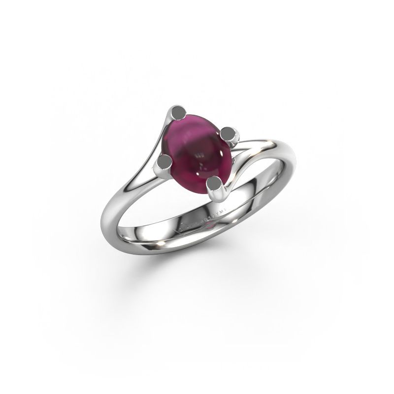 Ring Nora 950 platinum rhodolite 8x6 mm