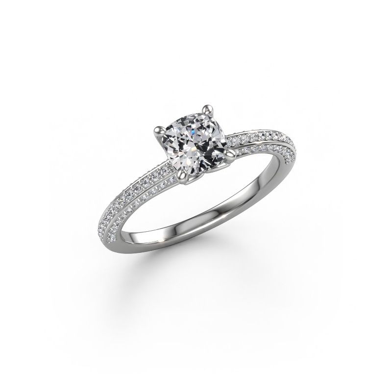 Engagement ring Elenore cus 585 white gold lab grown diamond 1.00 crt