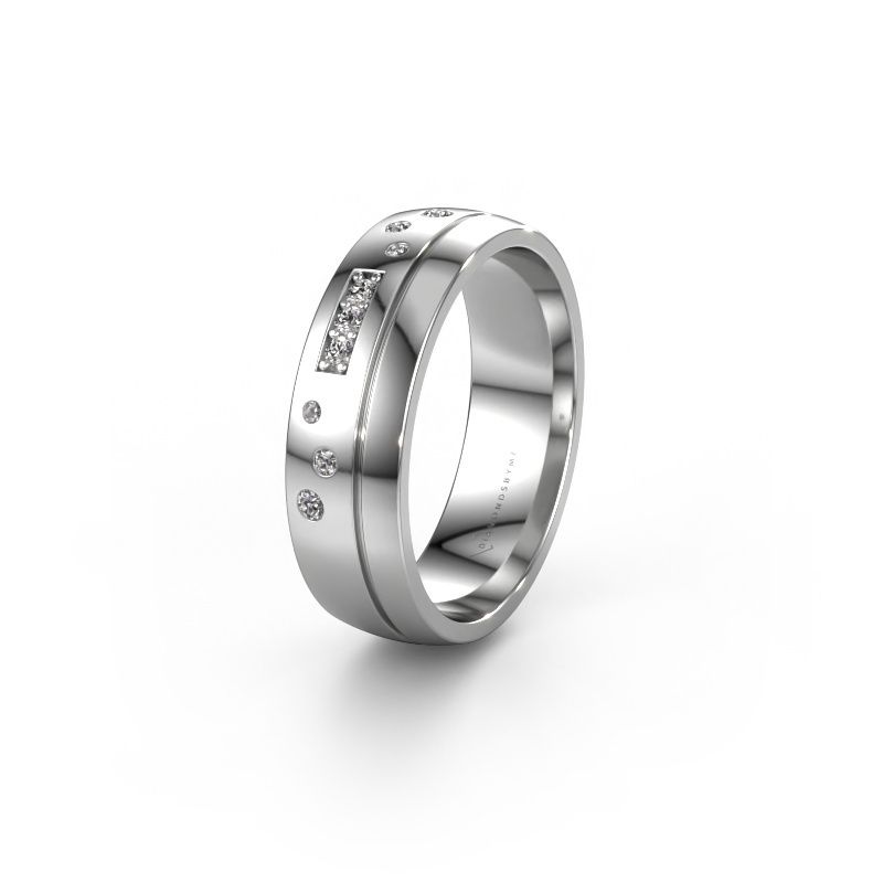 Trouwring WH0310L26AP 950 platina lab-grown diamant ±6 x 1,7 mm