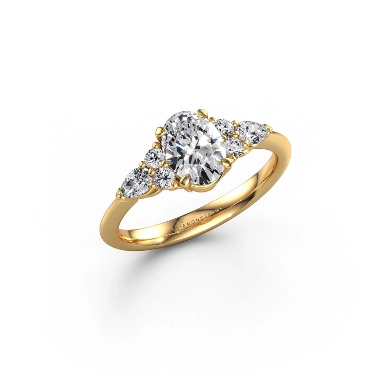 Engagement ring Melani OVL 585 gold diamond 1.28 crt