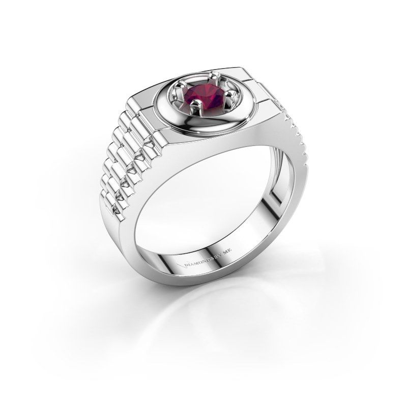 Image de Bague pour homme edward<br/>950 platine<br/>Rhodolite 4.7 mm