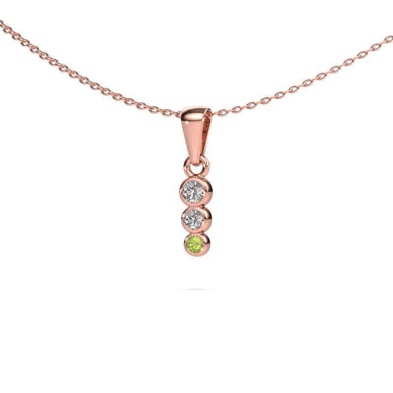 Pendant Felica 585 rose gold lab-grown diamond 0.165 crt