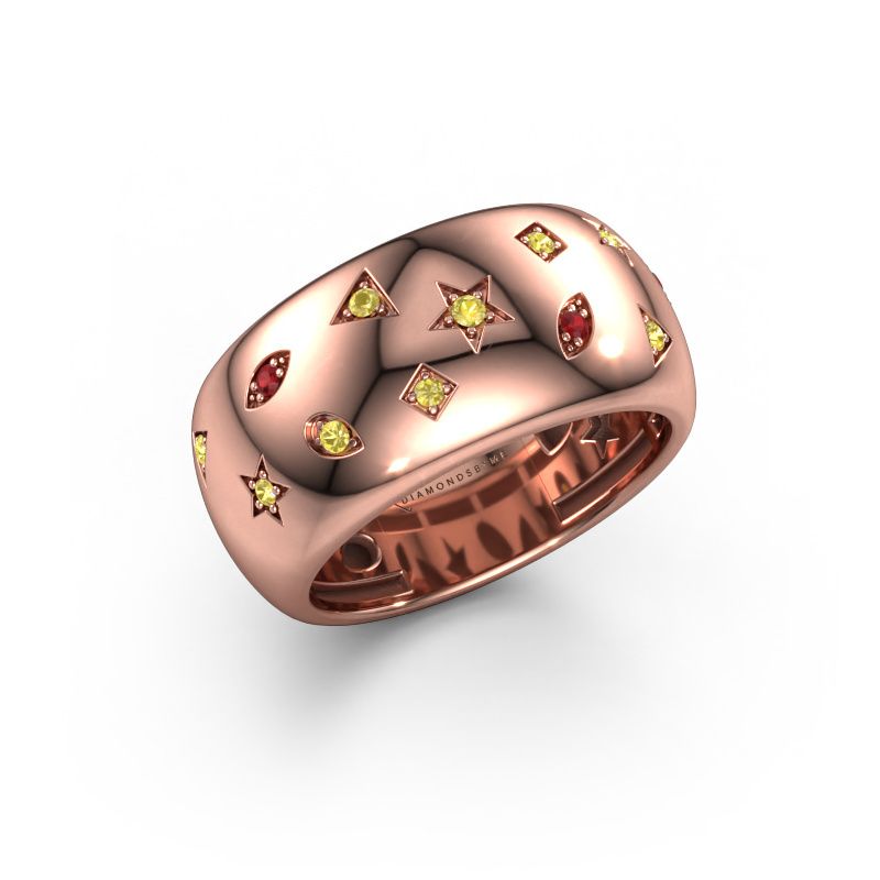 Ring Sasha 1 585 Roségold Rubin 1.3 mm