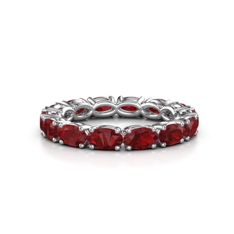Bild von Ring vivienne ovl 5x3<br/>585 Weißgold<br/>Rubin 5x3 mm