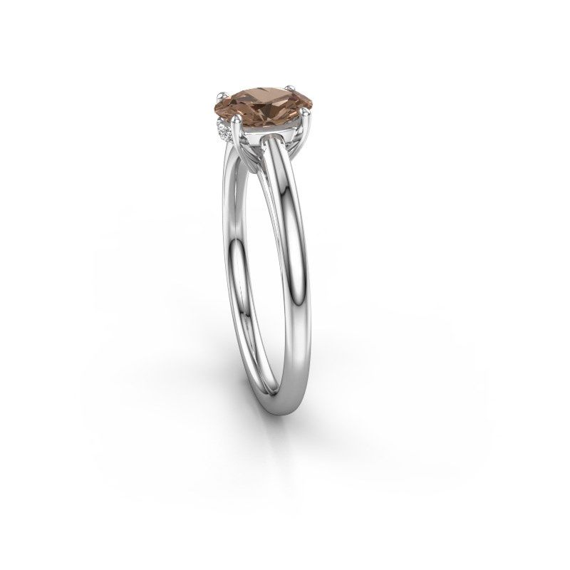Bild von Verlobungsring haley ovl 1<br/>585 Weißgold<br/>braun diamant 0.824 crt