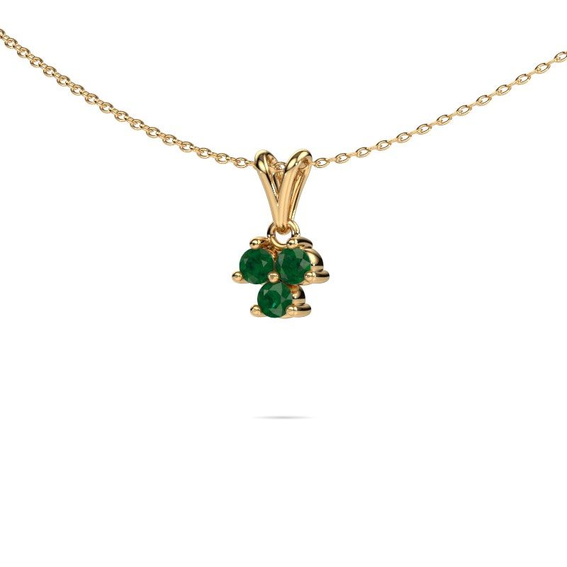 Pendentif Shirlee 585 or jaune emeraude 3 mm