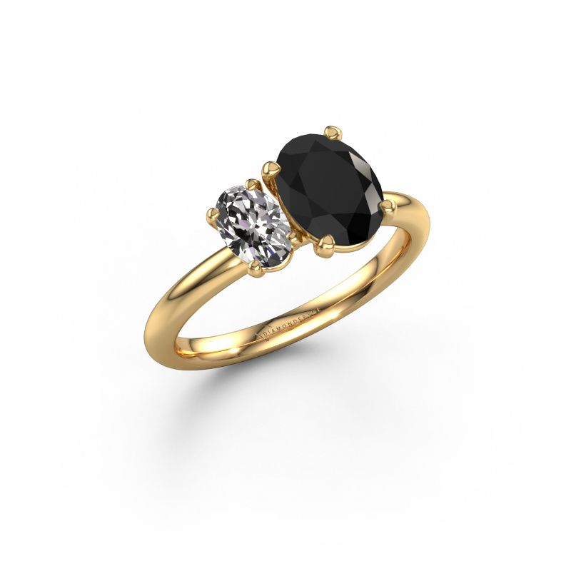 Verlobungsring Toi et Moi OVL-OVL 585 Gold Schwarz Diamant 1.800 crt