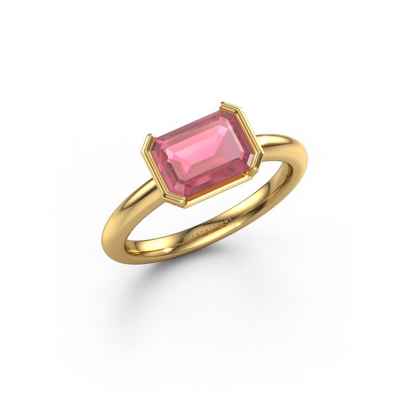Engagement ring Tayler EME 585 gold tourmaline pink 8x6 mm