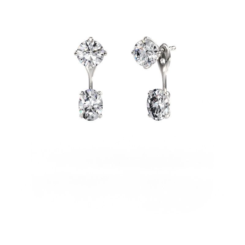 Ohrhänger Kate RND-OVL 950 Platin Diamant 4.20 crt