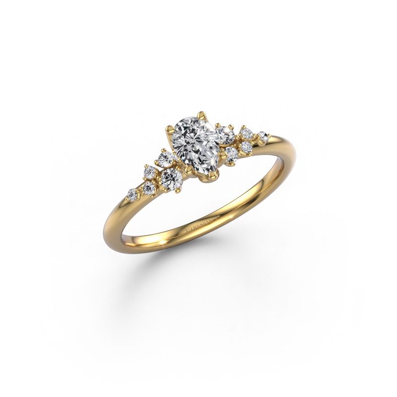 Engagement ring Emma PER 585 gold lab grown diamond 0.595 crt