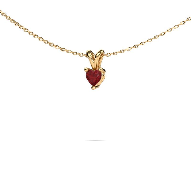 Anhänger Garnet 585 Gold Rubin 4 mm