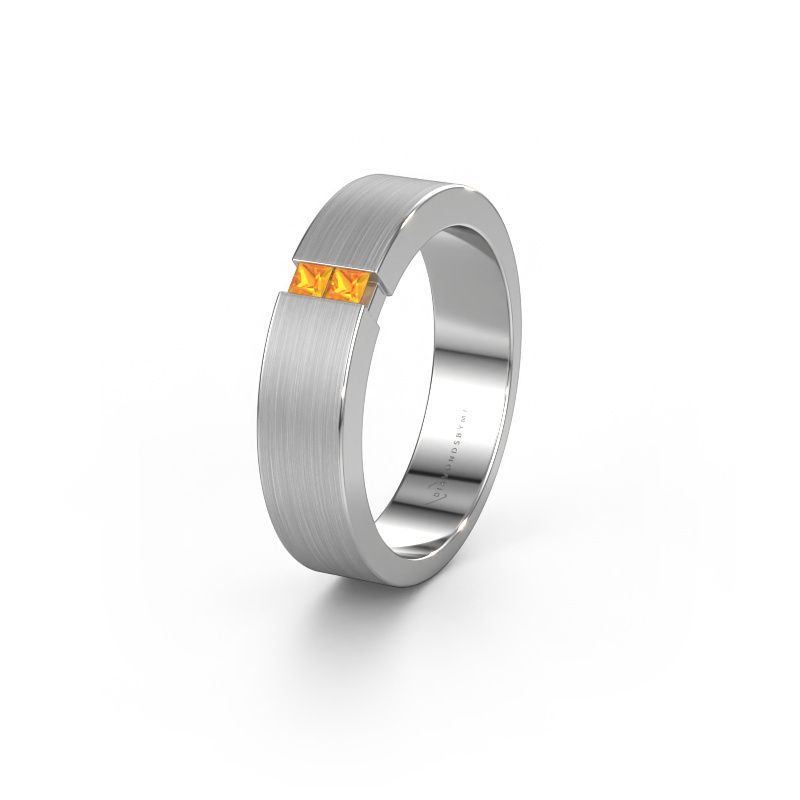 Wedding ring WH2136L15E 585 white gold citrin ±5x2.6 mm