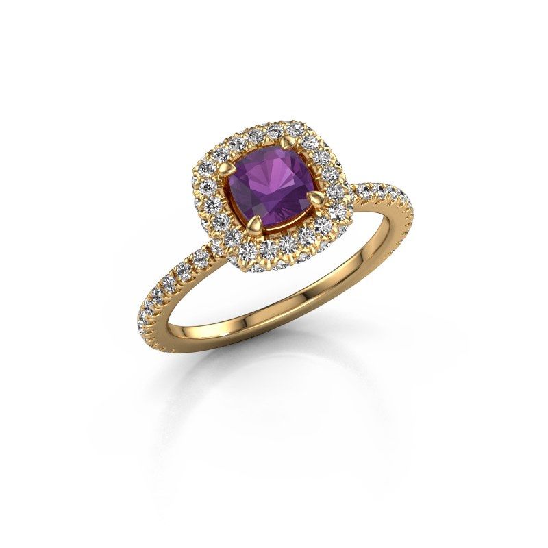Image of Engagement ring Talitha CUS 585 gold amethyst 5 mm