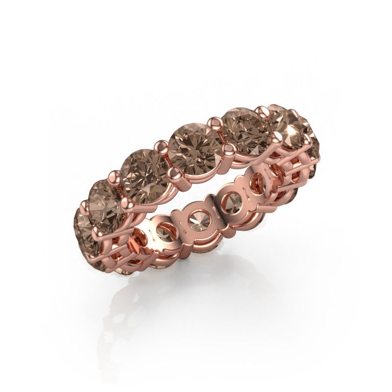 Aanschuifring Michelle full 5.0 585 rosé goud bruine diamant 7.50 crt