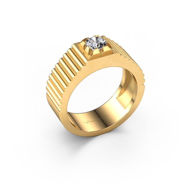 Pinky ring Elias 585 gold lab grown diamond 0.50 crt