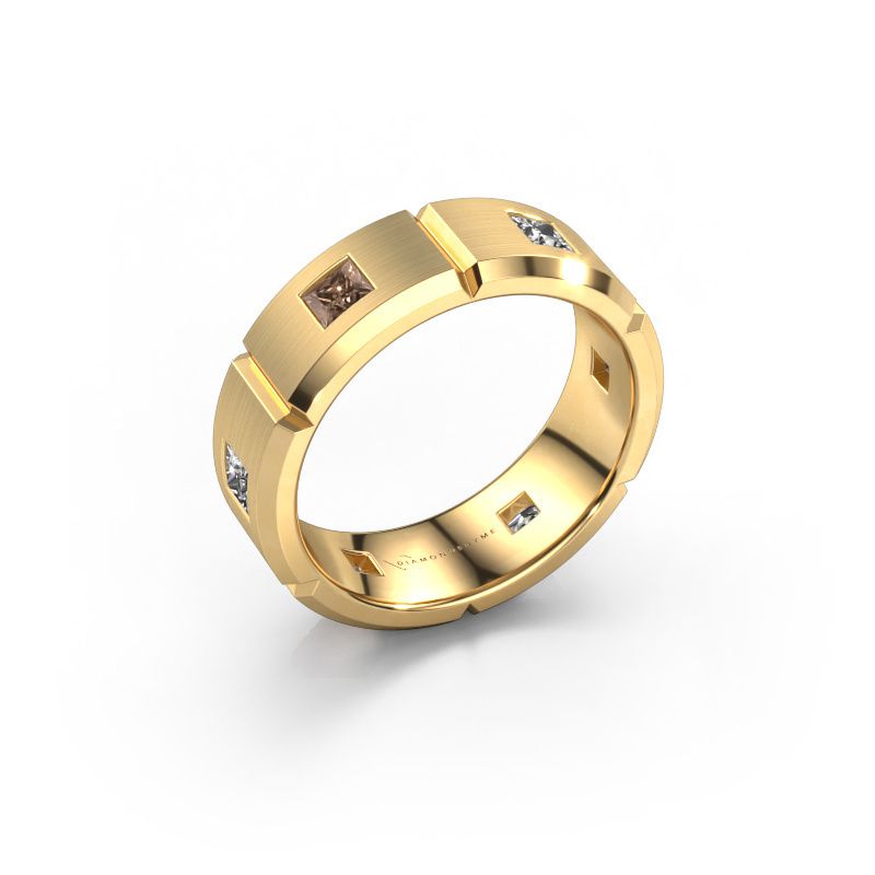 Men's ring Steve 585 gold brown diamond 1.02 crt