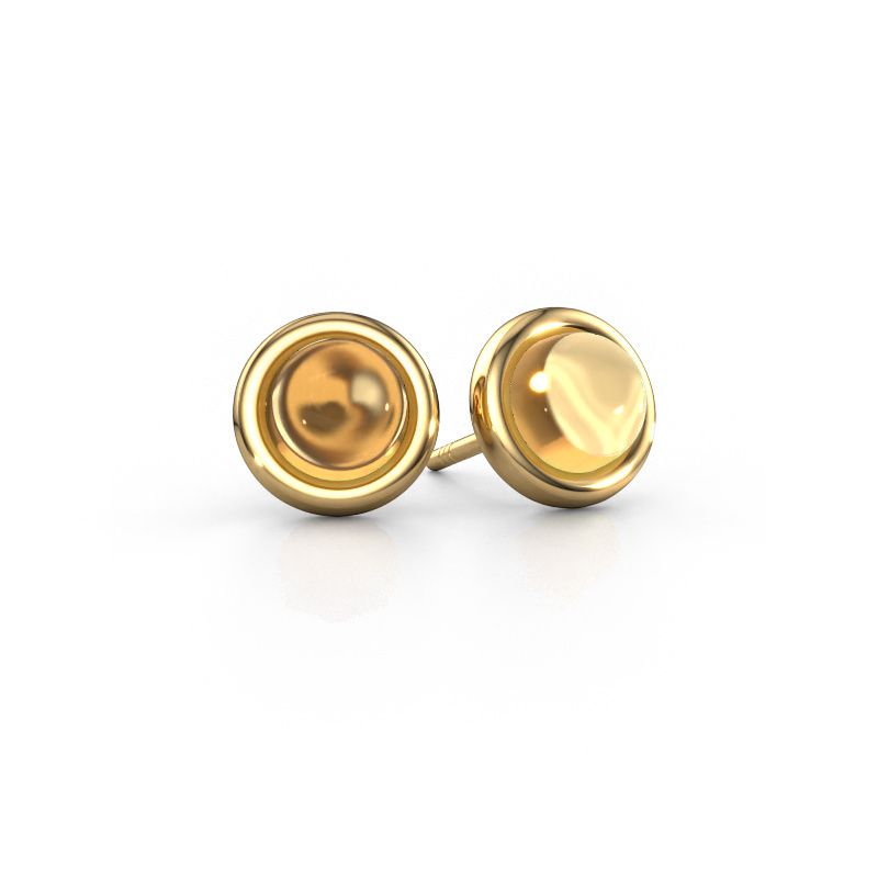 Stud earrings Jodi 585 gold citrin 4,5 mm