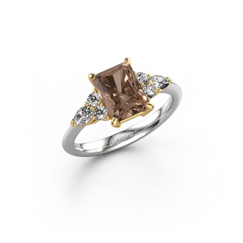 Verlobungsring Melani RAD 585 Weißgold Braun Diamant 2.29 crt