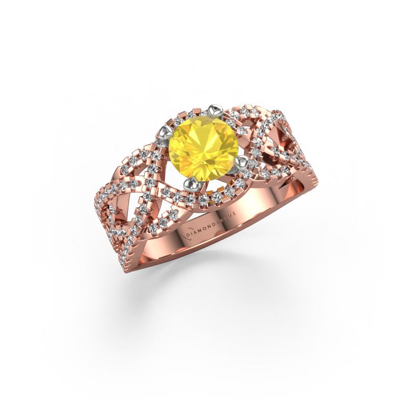 Ring Jeni 585 Roségold Gelb Saphir 6.5 mm