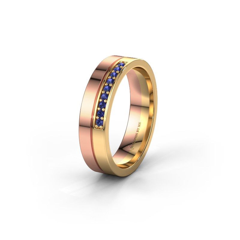 Image of Wedding ring WH0213L15AP<br/>585 rose gold ±5x1.7 mm<br/>Sapphire