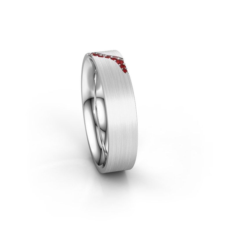 Image of Wedding ring WH2100L46BM<br/>585 white gold ±6x2 mm<br/>Ruby