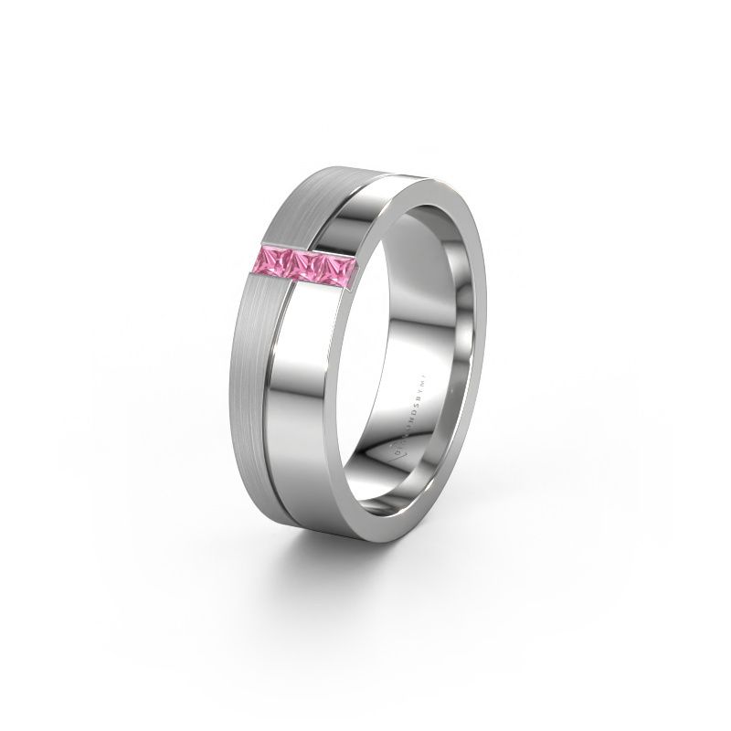 Trauring WH0906L16A 950 Platin Pink Saphir ±6 x 1,7 mm