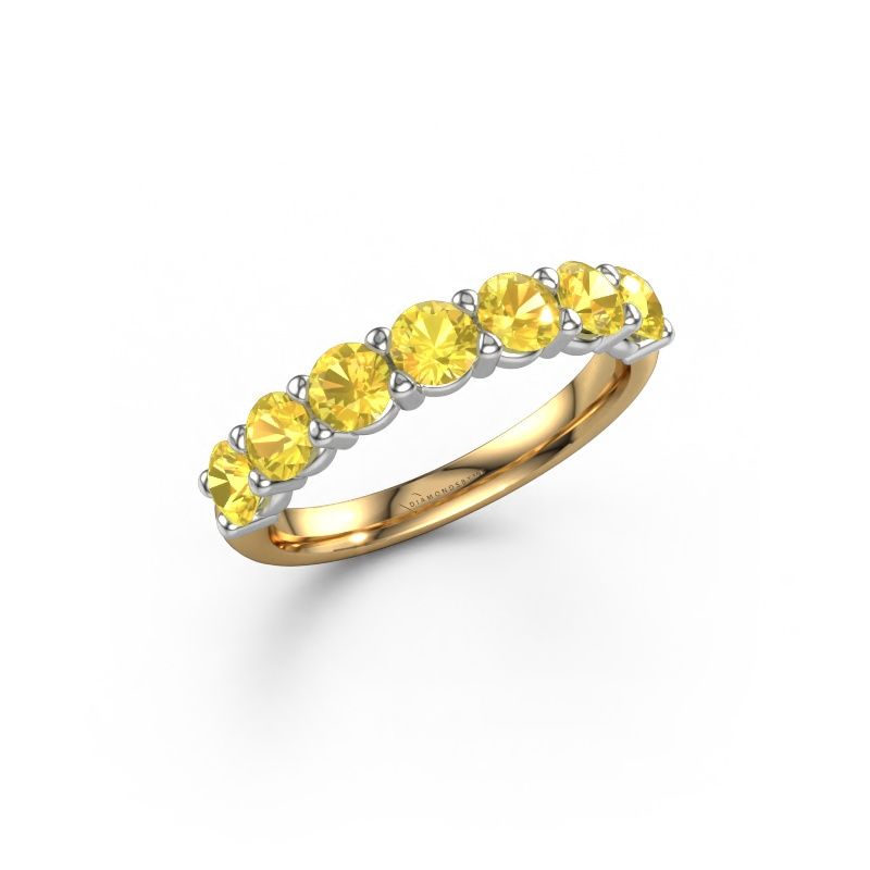 Ring Heddy Half 585 gull gul safir 3.7 mm