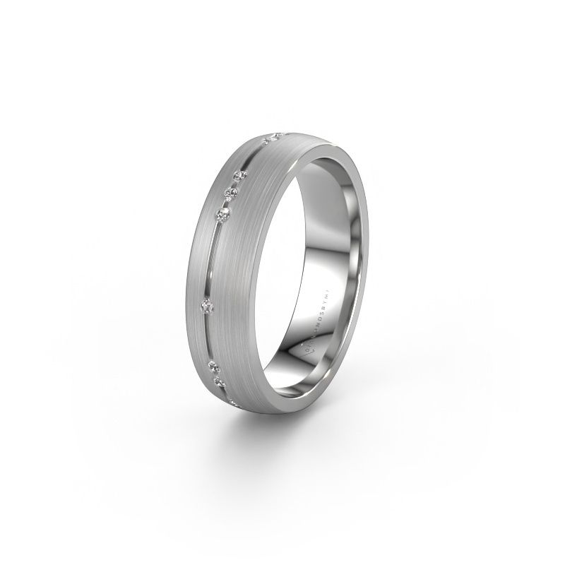 Trouwring WH0166L25A 950 platina lab-grown diamant ±5 x 1,7 mm
