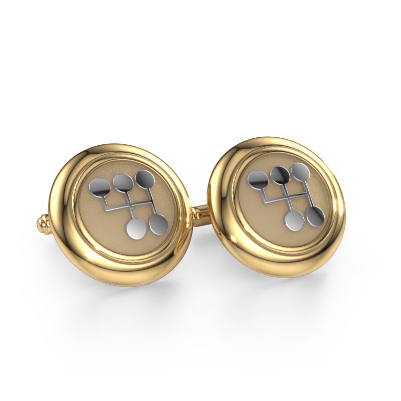 Boutons de manchettes Wannes 585 or jaune