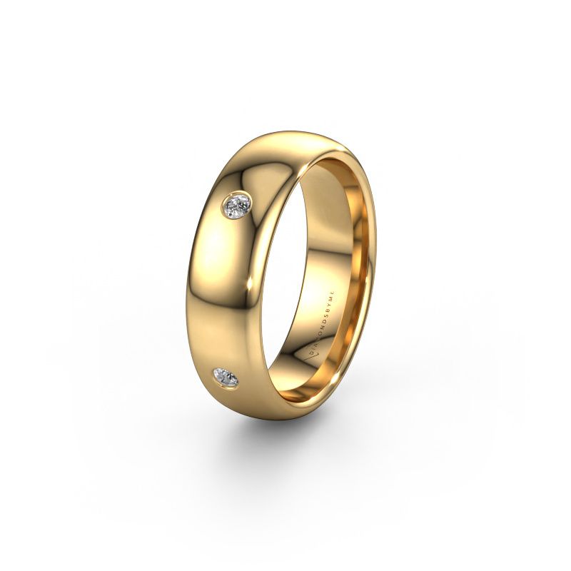 Wedding ring WH0104L36BP 585 gold diamond 0.15 crt ±6 x 2 mm