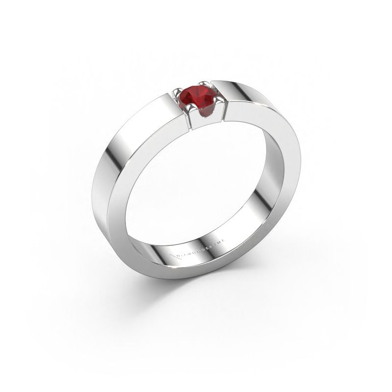 Ring Dana 1 950 platina robijn 3.7 mm