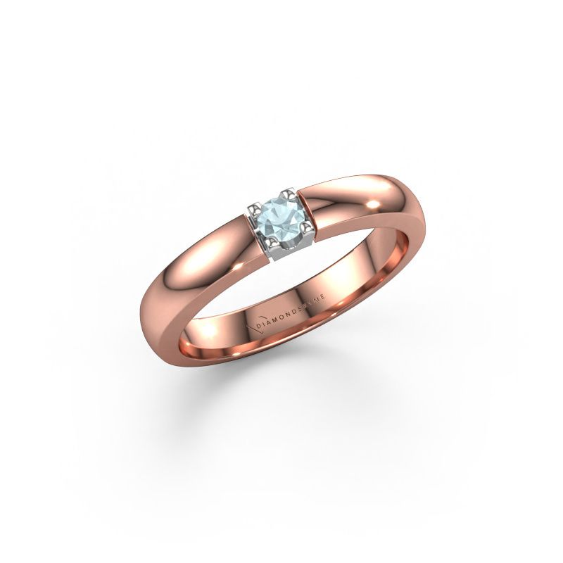Ring Rianne 1 585 rose gold aquamarine 3 mm