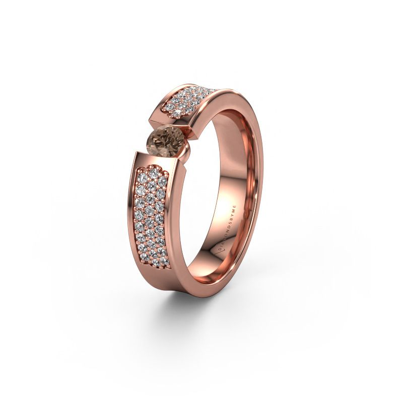 Ehering WH2100L 585 Roségold Braun Diamant ±5x3 mm