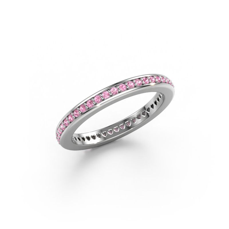 Vorsteckring Elvire 2 585 Weißgold Pink Saphir 1.2 mm