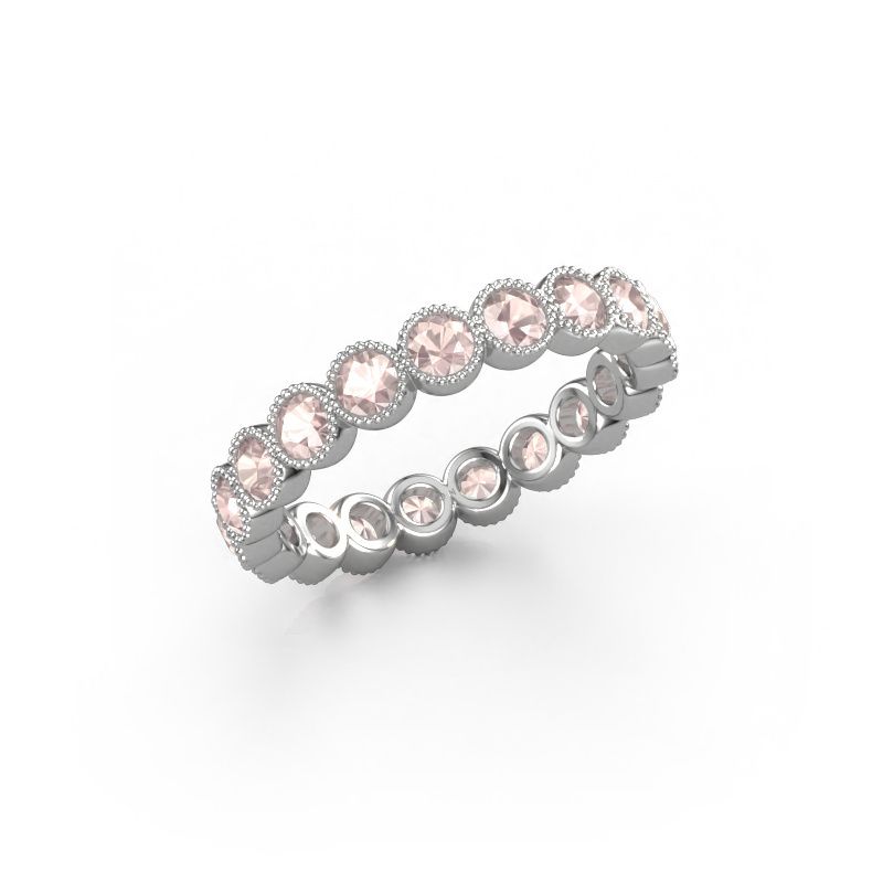 Ring Mariam 0.07 950 platinum morganite champagne 2.7 mm