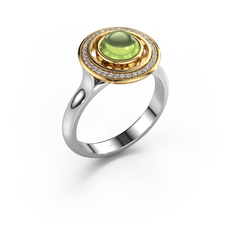Ring Salima 585 Weißgold Peridot 6 mm